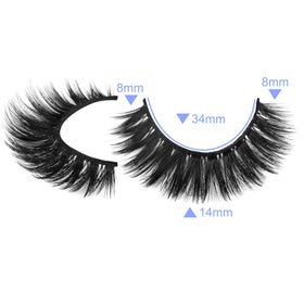 ALICROWN HAIR Short False Eyelashes displayed on a makeup table