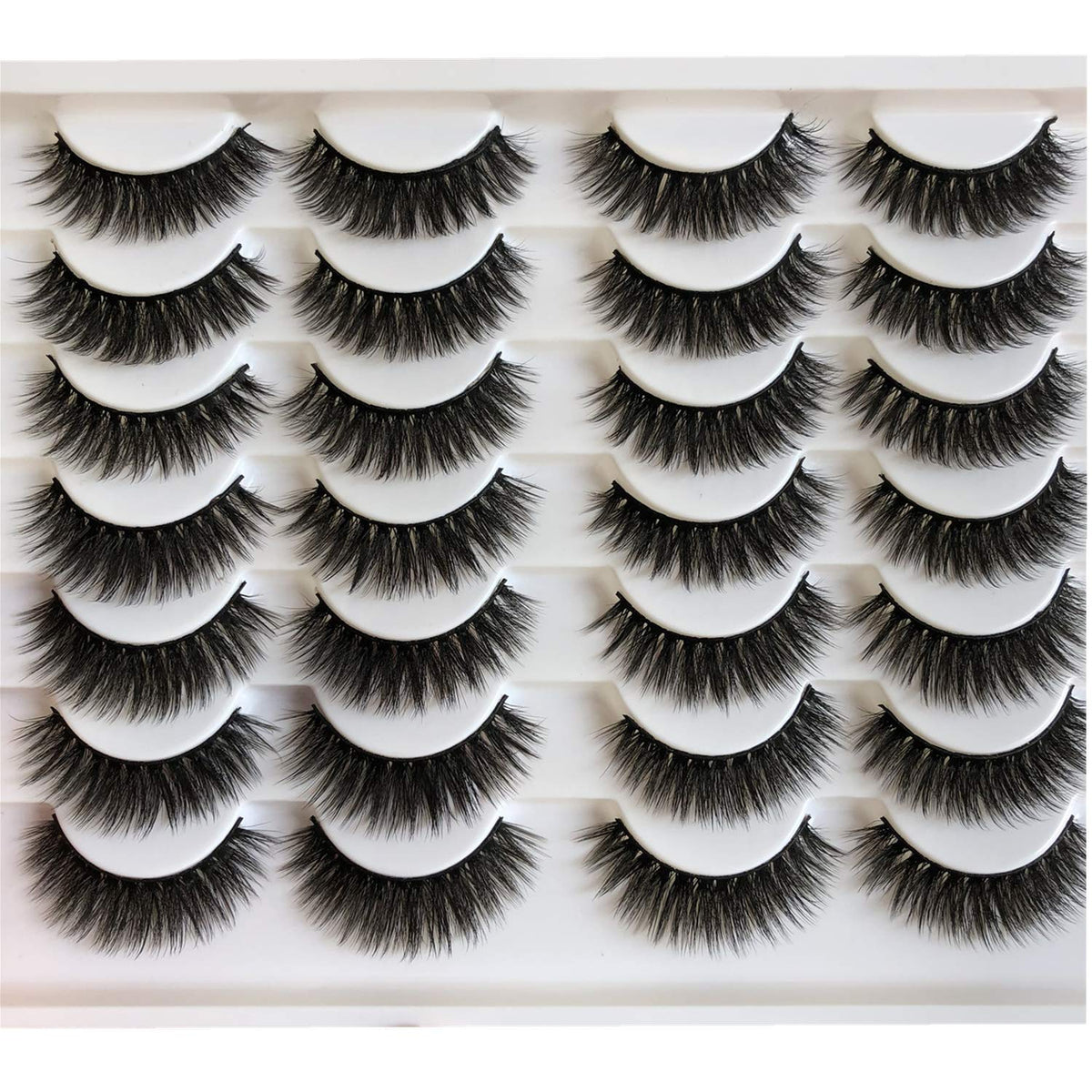 ALICROWN HAIR Short False Eyelashes front view in packaging
