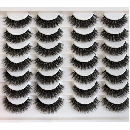 ALICROWN HAIR Short False Eyelashes front view in packaging