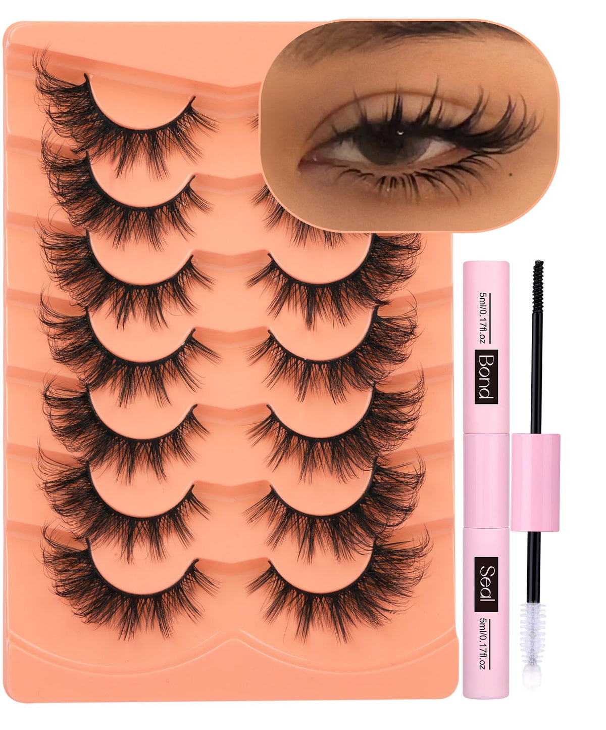 ALICROWN Mink Lashes Cat Eye Eyelashes Kit front view with packaging