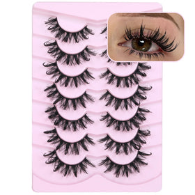 ALICROWN Wispy False Eyelashes Cat Eye Style side view