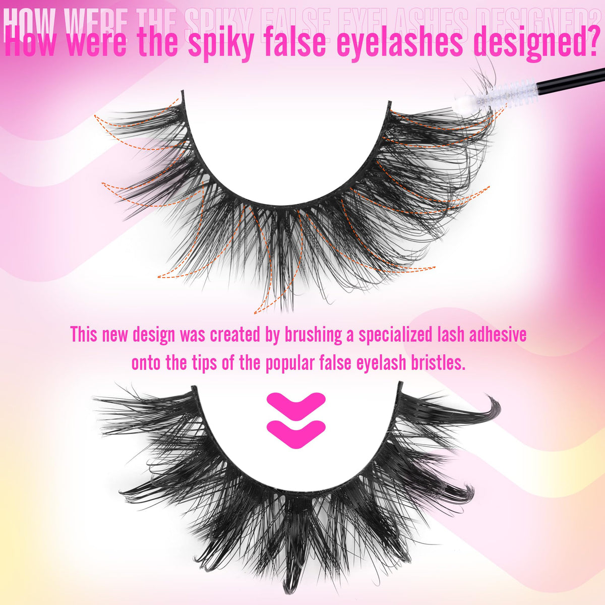 ALICROWN Wispy False Eyelashes on model
