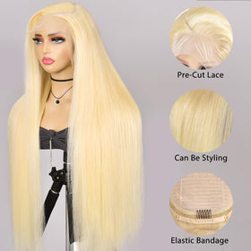Alididi 30-Inch 613 Lace Front Wig back view