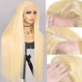 Alididi 30-Inch 613 Lace Front Wig close-up of lace
