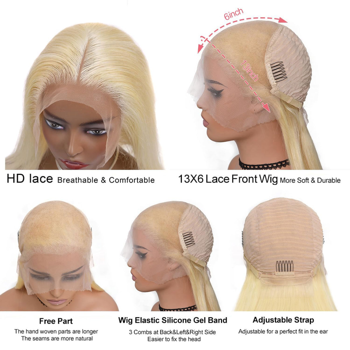 Alididi 30-Inch 613 Lace Front Wig styled in a high ponytail