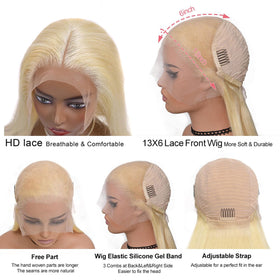 Alididi 30-Inch 613 Lace Front Wig styled in a high ponytail