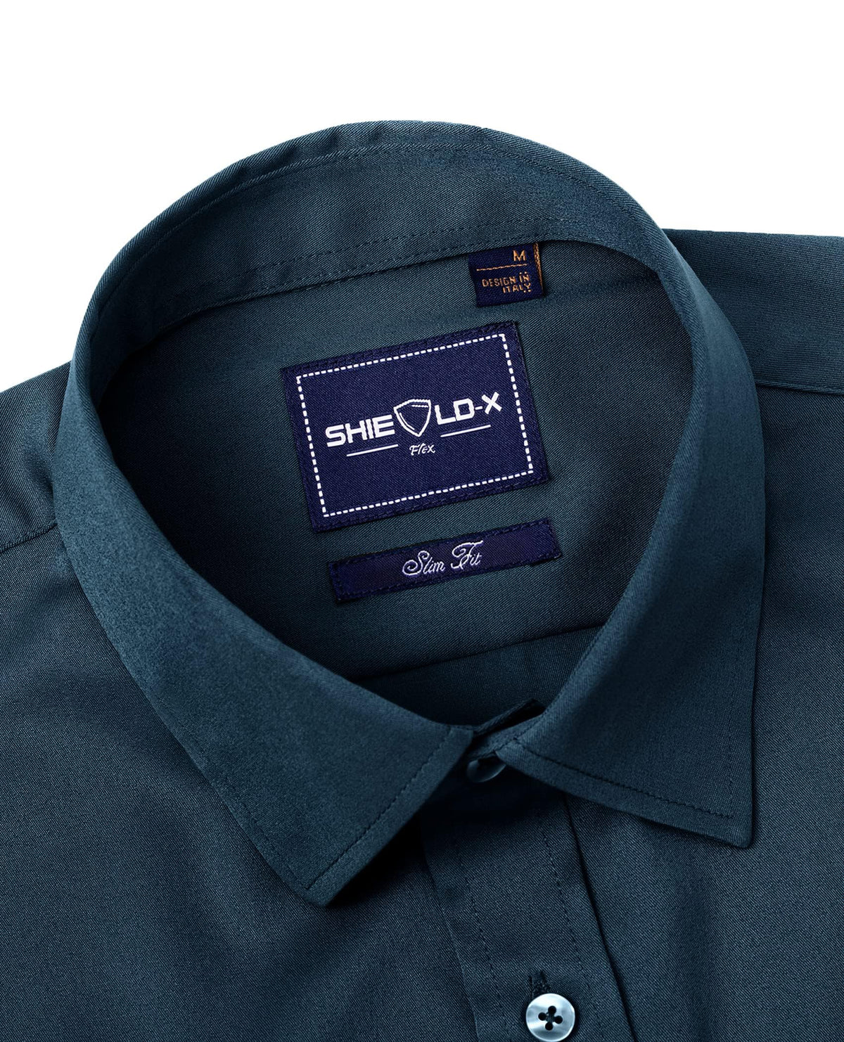 Alimens & Gentle Men's Light Navy Dress Shirt sleeve detail