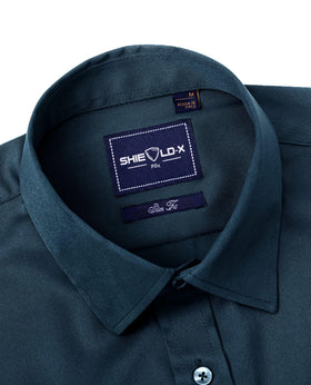 Alimens & Gentle Men's Light Navy Dress Shirt sleeve detail