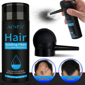 ALIVER Hair Fibers application process