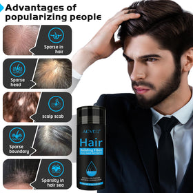 ALIVER Hair Fibers black colour close-up