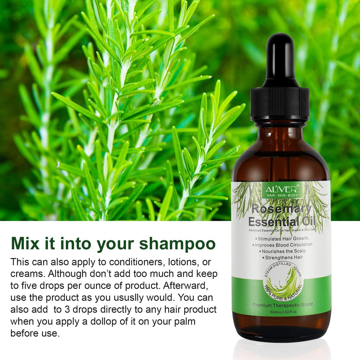 ALIVER Rosemary Essential Oil in a relaxing setting