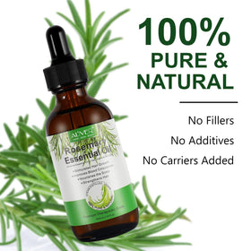 ALIVER Rosemary Essential Oil with herbs background