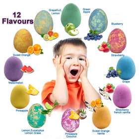 All 12 Mineral Me California Kids Bath Bombs in assorted colours