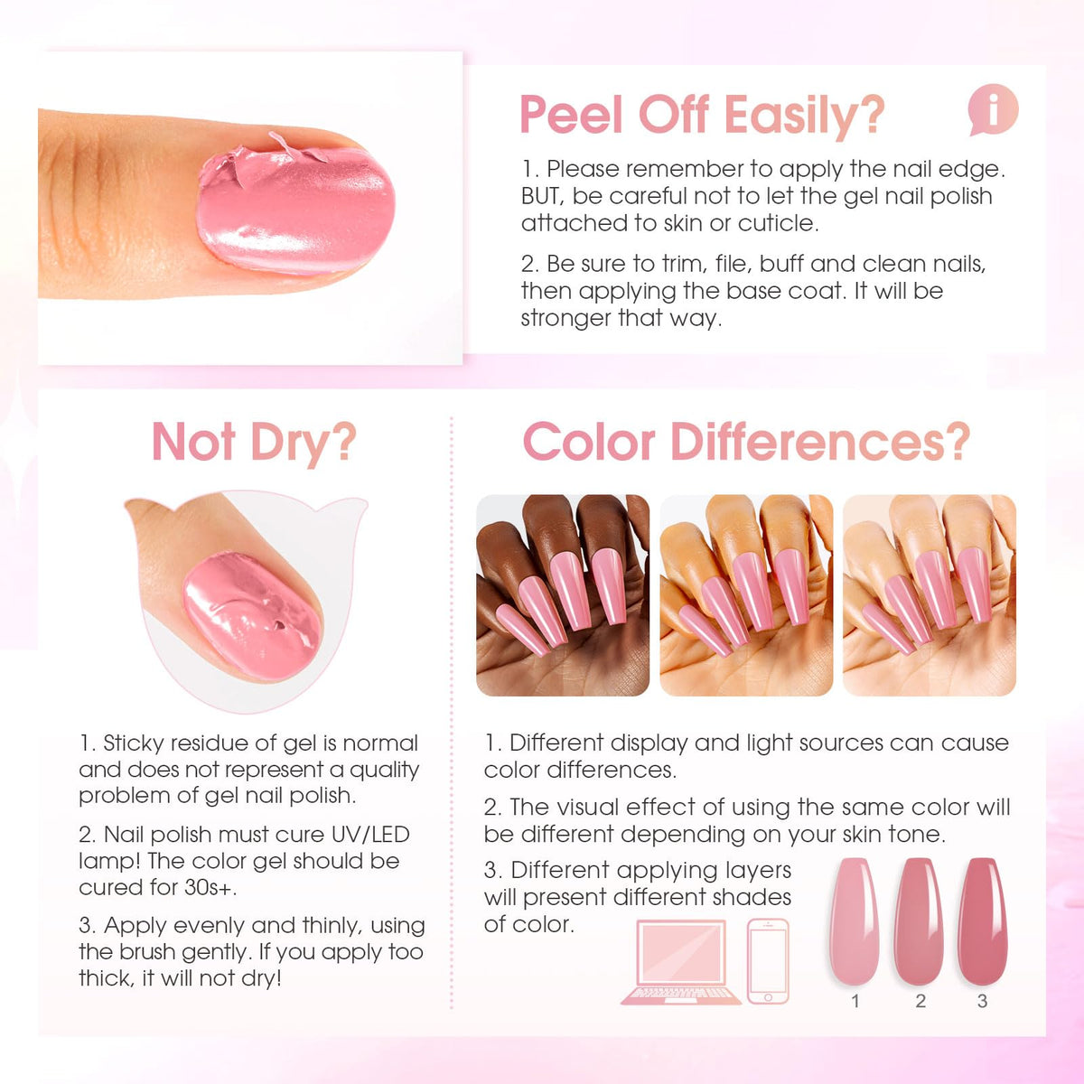 All components of ROSALIND gel polish set displayed together