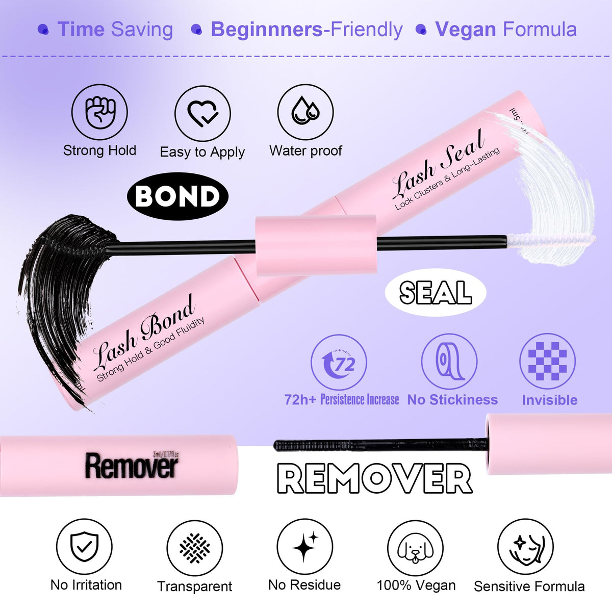 All components of the Pawotence Lash Extension Kit displayed