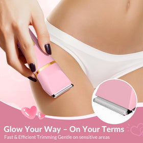 All five attachments of KINGTEE bikini trimmer displayed