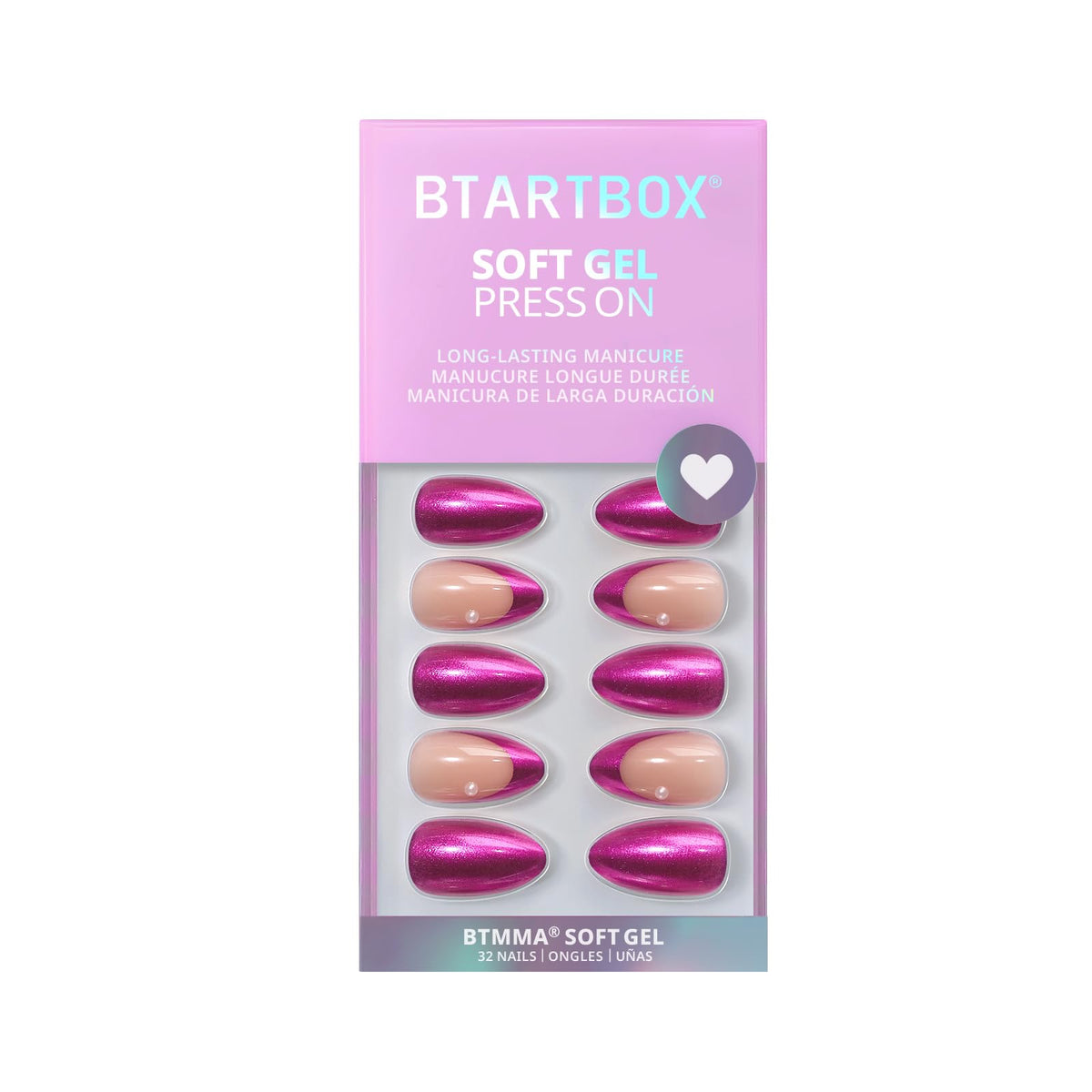 All sizes of BTArtbox Press On Nails displayed on table