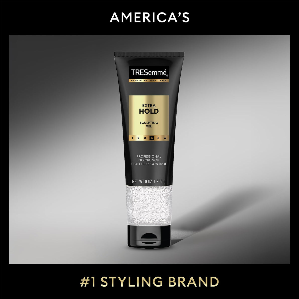 All three TRESemmé Hair Gel tubes in a row