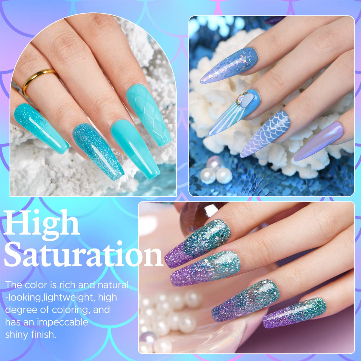 All tools included in AZUREBEAUTY Dip Powder Nail Kit