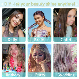 All tools included in LEDIZE Hair Tinsel Kit