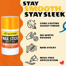 AllDay Locks Wax Stick 1.76 Oz application on hair
