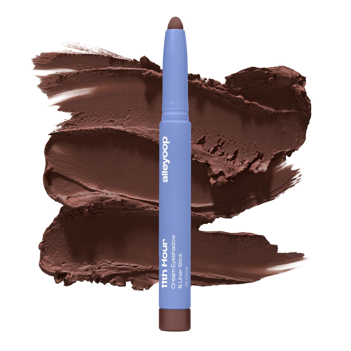 ALLEYOOP 11th Hour Cream Eyeshadow Stick in Dark Chocolate Matte front view