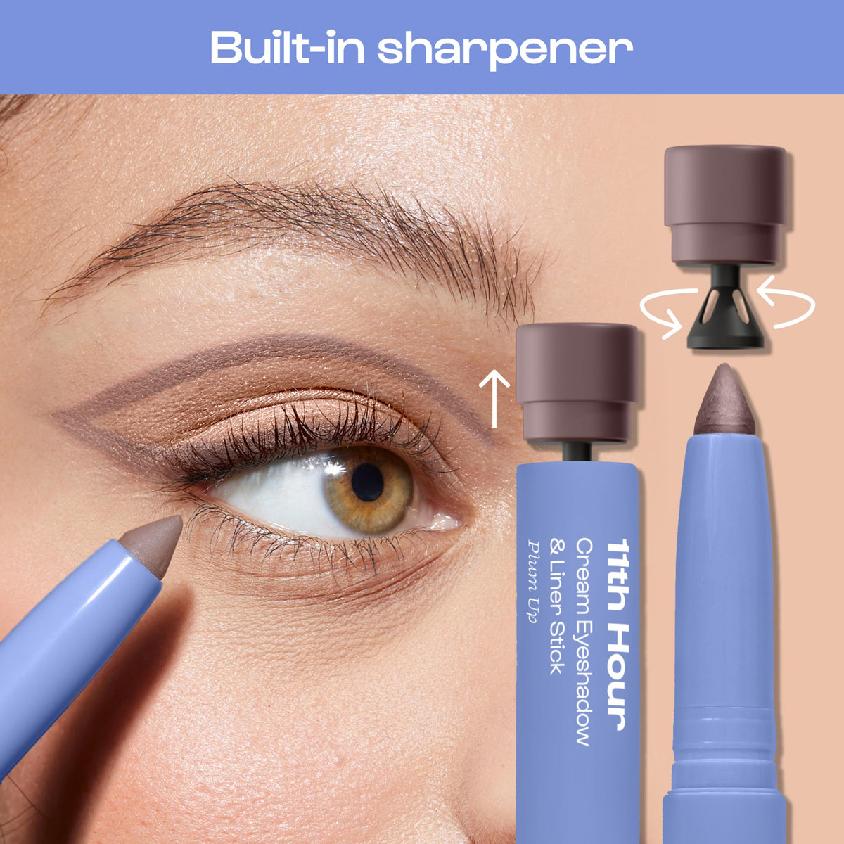 ALLEYOOP 11th Hour Cream Eyeshadow Stick with built-in sharpener