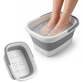 AllSett Health Collapsible Foot Bath front view with handle