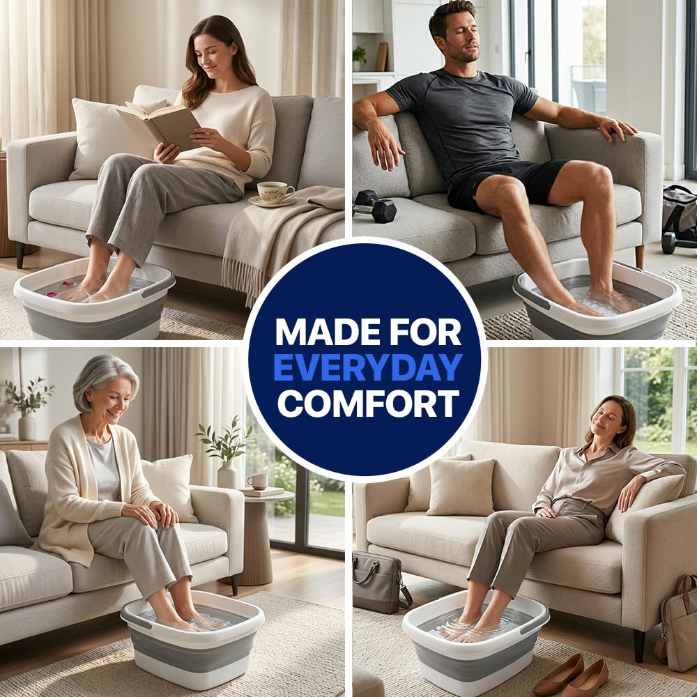 AllSett Health Collapsible Foot Bath in a home setting