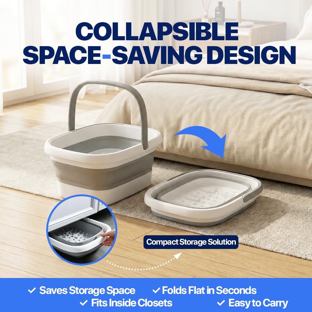 AllSett Health Collapsible Foot Bath side view