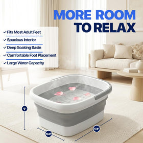 AllSett Health Collapsible Foot Bath with massage rollers visible