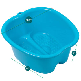 AllSett Health Foot Soaking Bath Basin showing high walls