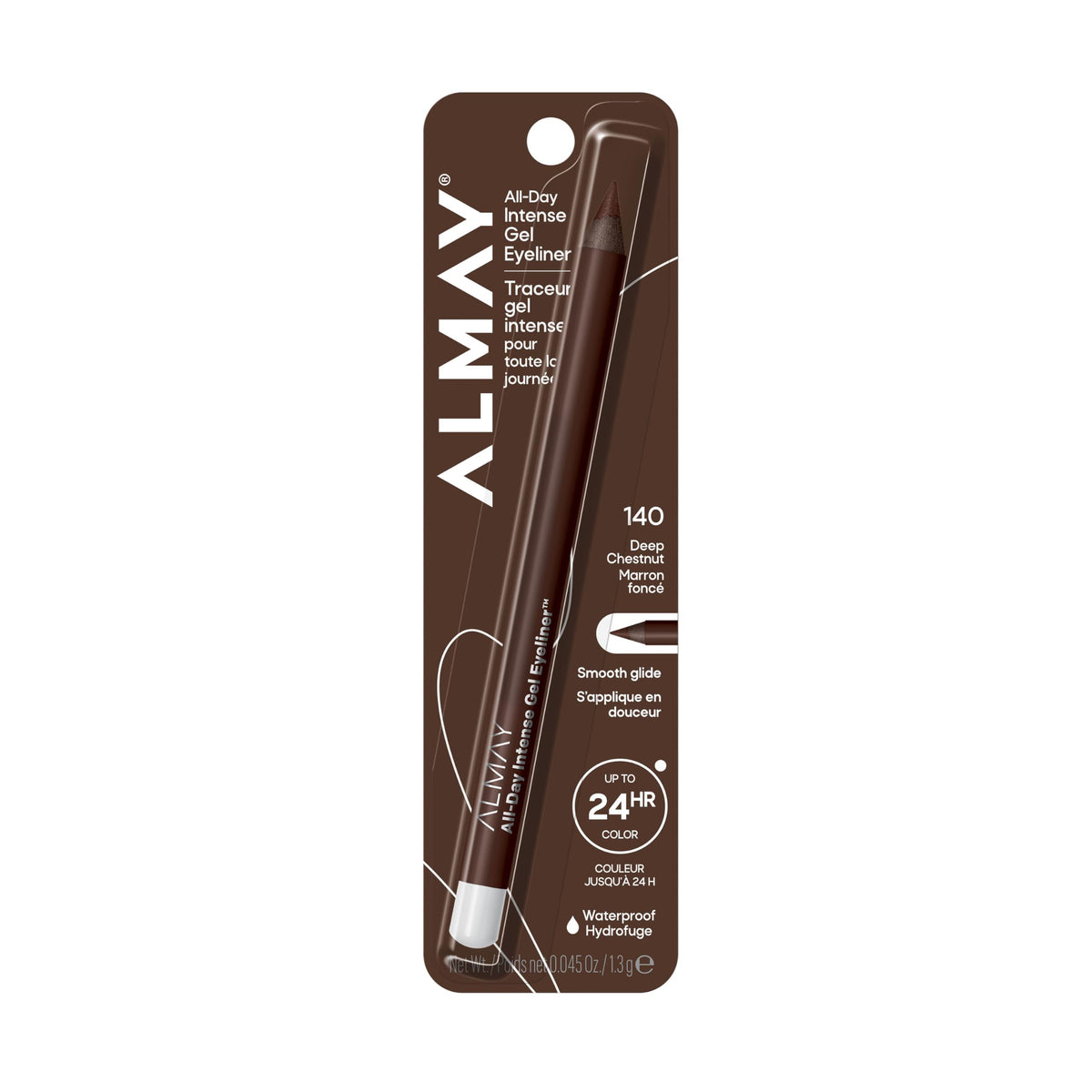Almay All-Day Intense Gel Eyeliner 140 Deep Chestnut front view