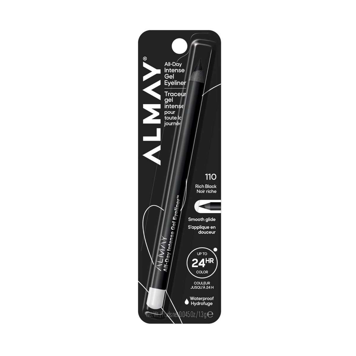 Almay All-Day Intense Gel Eyeliner Rich Black front view