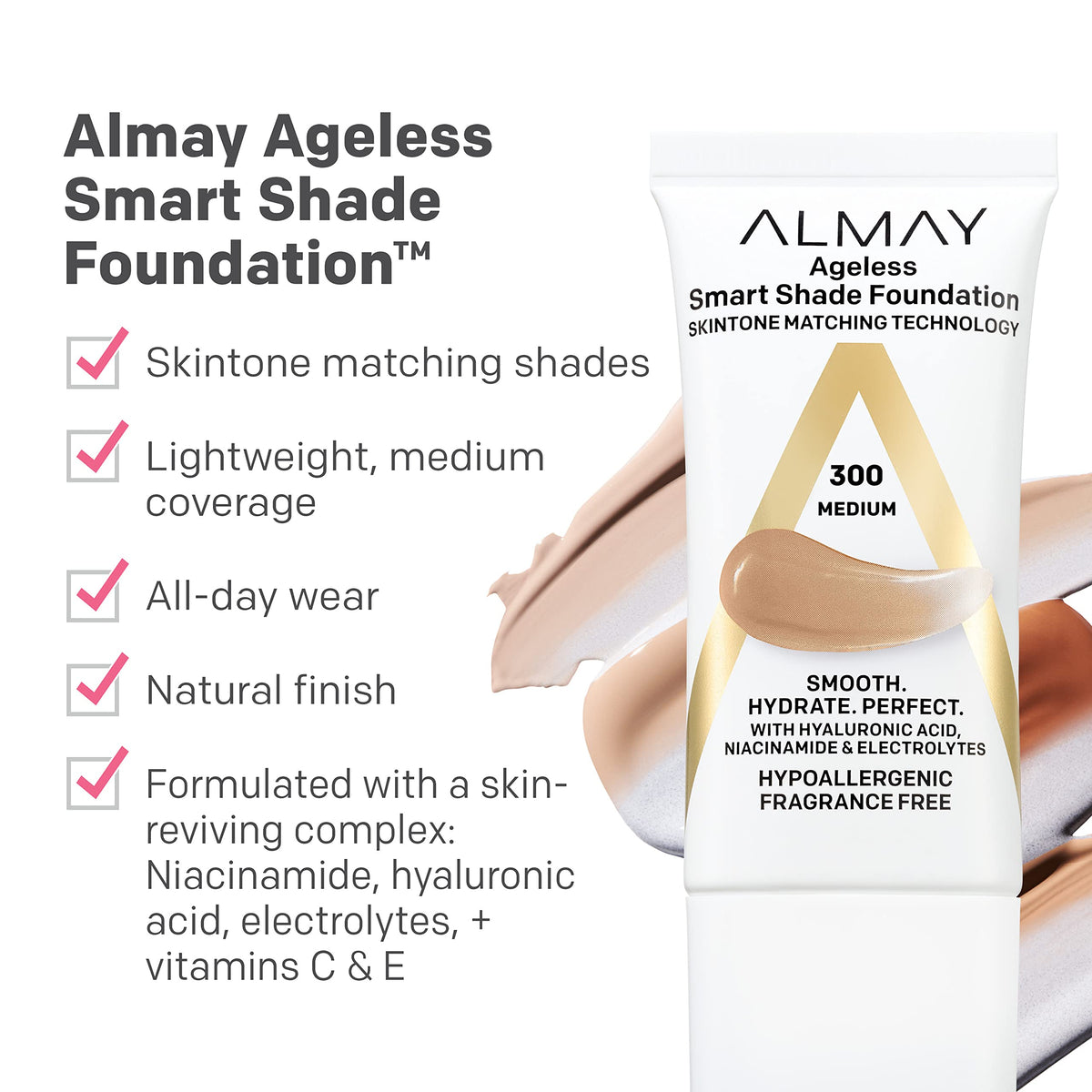 Almay Anti-Aging Foundation Smart Shade 500 Golden side view