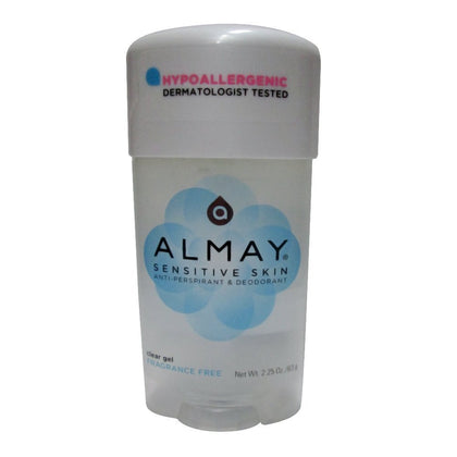 Almay Anti-Perspirant & Deodorant Fragrance Free Clear Gel 2.25 oz pack of 5