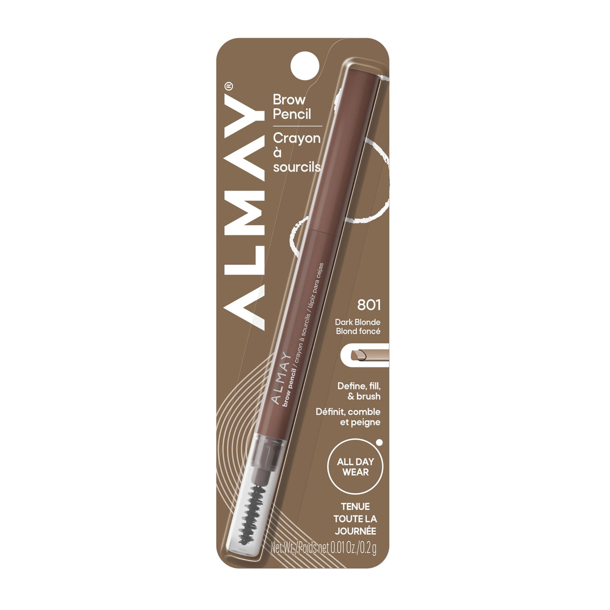 Almay Brow Pencil Dark Blonde #801 front view