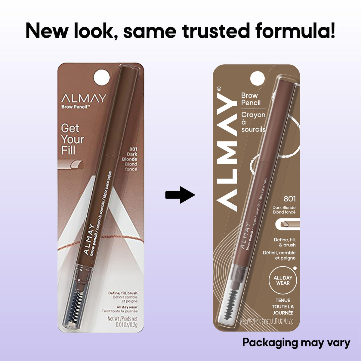 Almay Brow Pencil Dark Blonde #801 packaging
