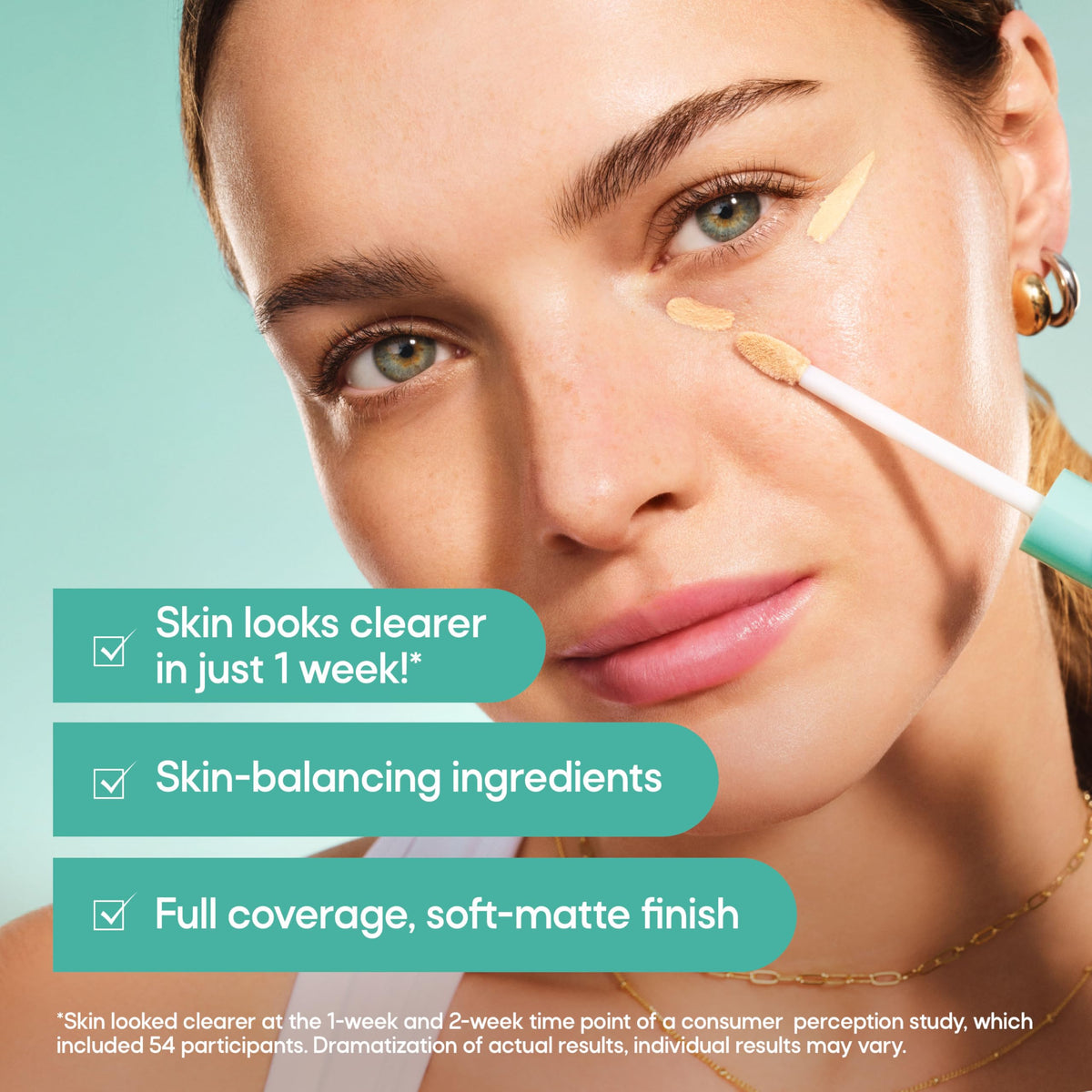 Almay Clear Complexion Concealer 600 texture on skin