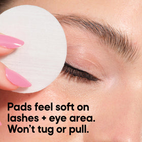 Almay Longwear & Waterproof Eye Makeup Remover Pads on a bathroom counter