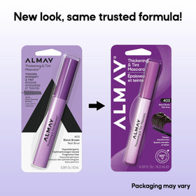 Almay Thickening & Tint Mascara 403 Black Brown applied on lashes