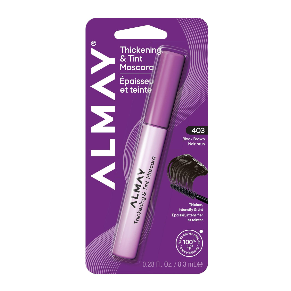 Almay Thickening & Tint Mascara 403 Black Brown front view