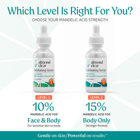 Almond Clear Level 2 Serum 4 oz close-up of pump dispenser