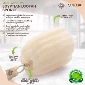 ALMOONI Egyptian Loofah Sponge close-up
