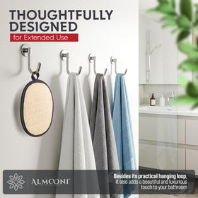 ALMOONI Loofah Sponge Body Scrubber for Men, hanging loop detail
