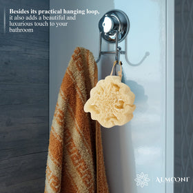 ALMOONI loofah sponge showing its natural fibers