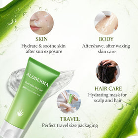 Aloderma Aloe Vera Gel 1.5oz tube side view