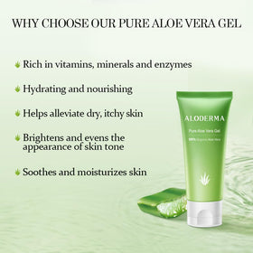 Aloderma Aloe Vera Gel 1.5oz tube with label