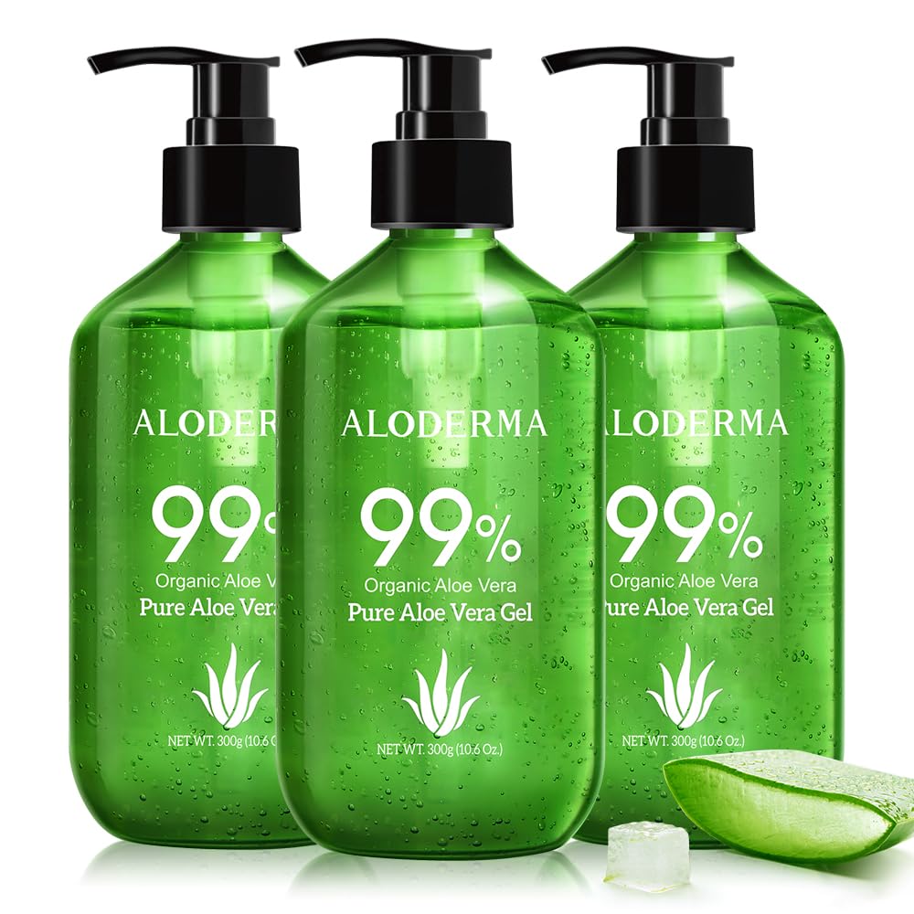 Aloderma Aloe Vera Gel 3 x 10.6oz front view