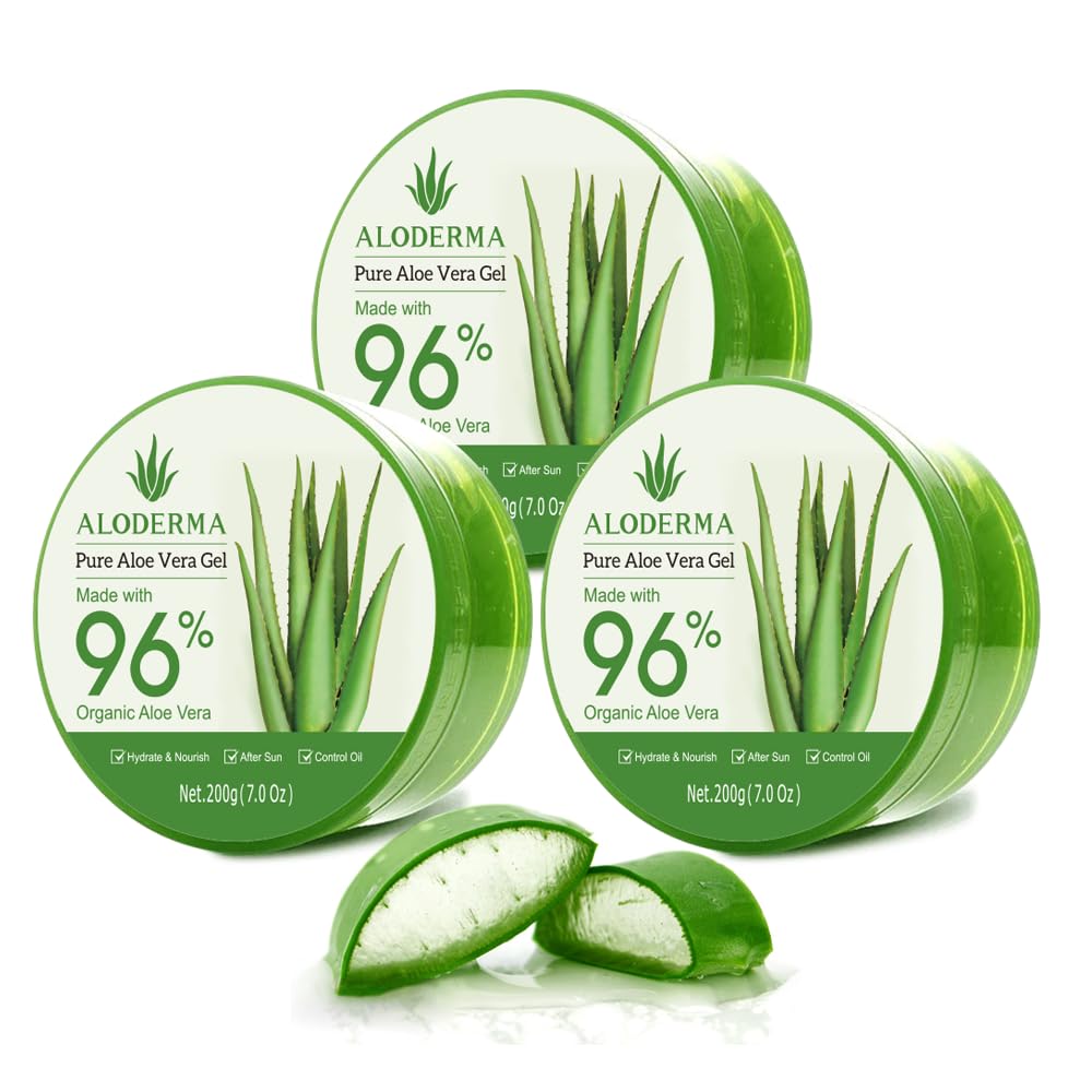 Aloderma Aloe Vera Gel 7oz front view with packaging
